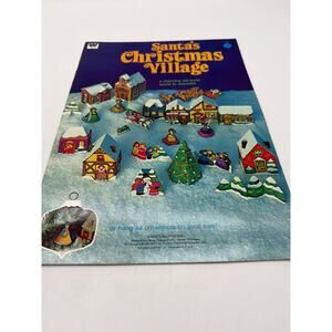 Santa's Christmas Village Scenes Press Out & Assemble Whitman Vtg Book Unused